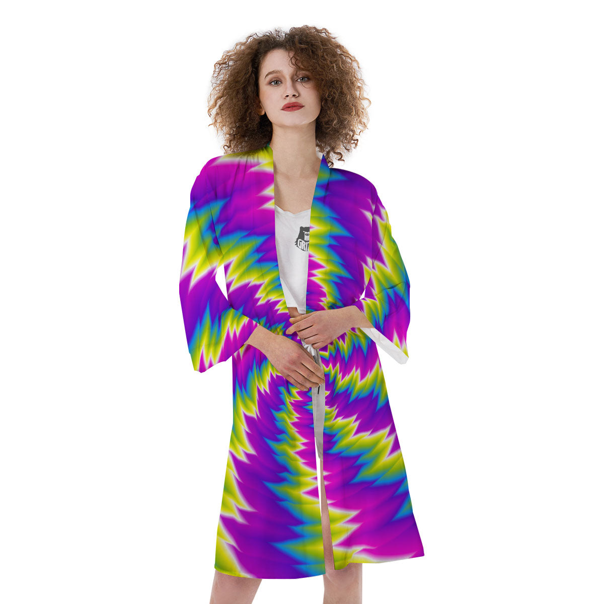 Illusion Optical Psychedelic Radiant Kimono-grizzshop