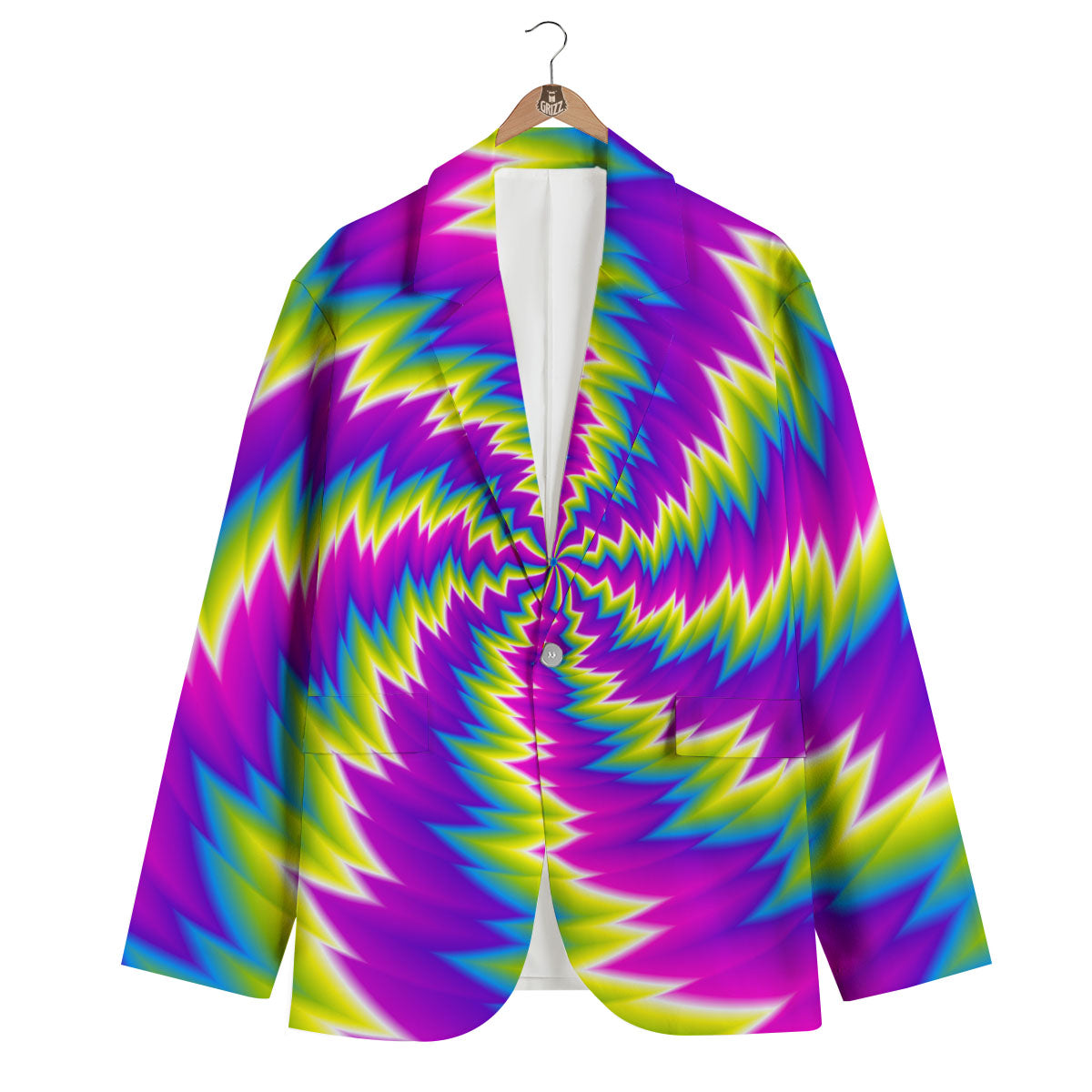 Illusion Optical Psychedelic Radiant Men's Blazer-grizzshop
