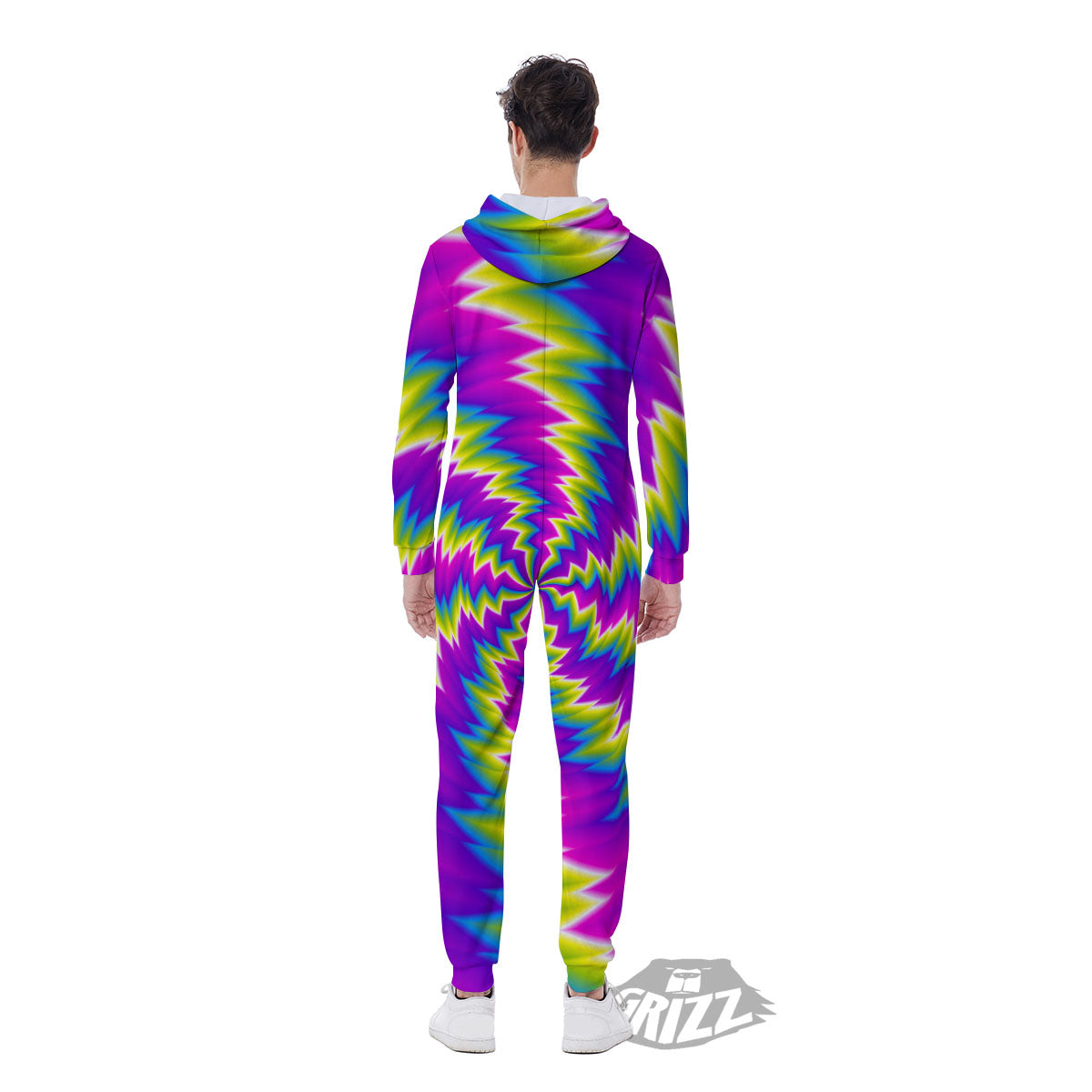 Illusion Optical Psychedelic Radiant Men's Jumpsuit-grizzshop