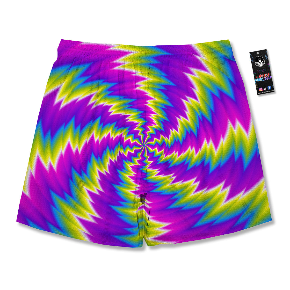 Illusion Optical Psychedelic Radiant Men's Running Shorts-grizzshop