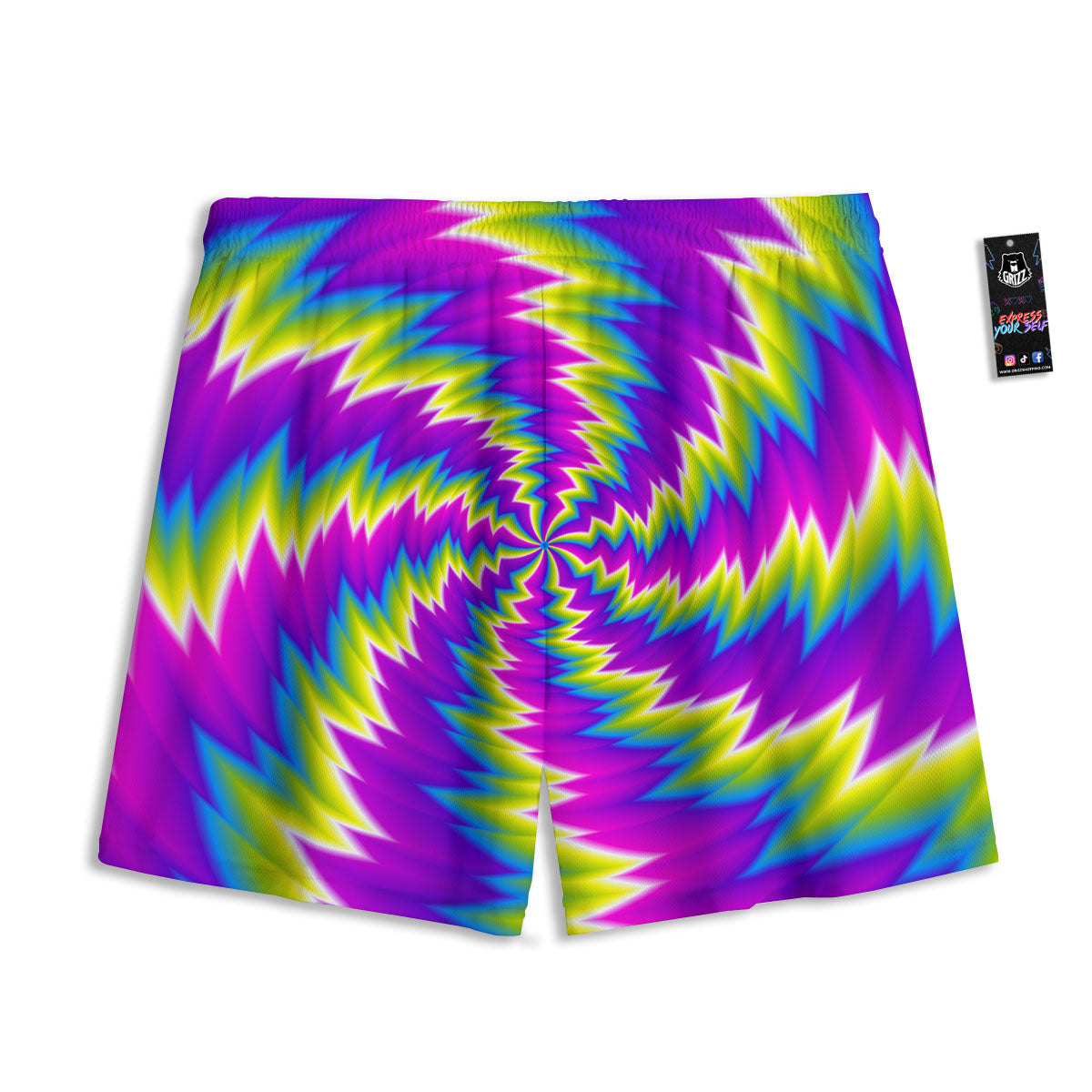 Illusion Optical Psychedelic Radiant Mesh Shorts