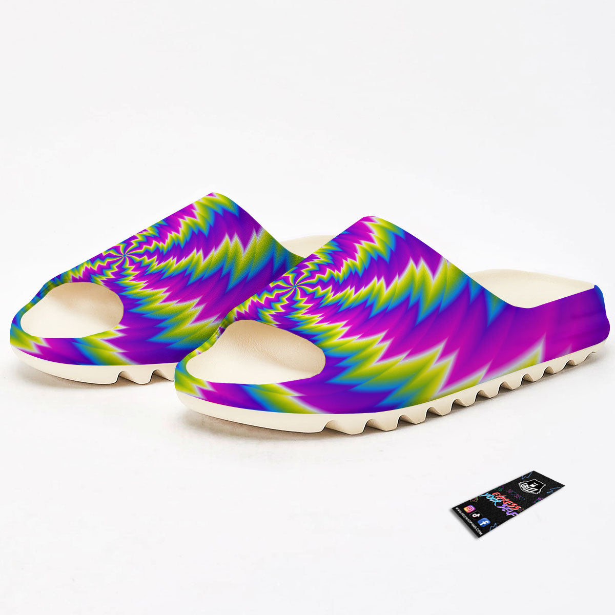Illusion Optical Psychedelic Radiant Sandals-grizzshop