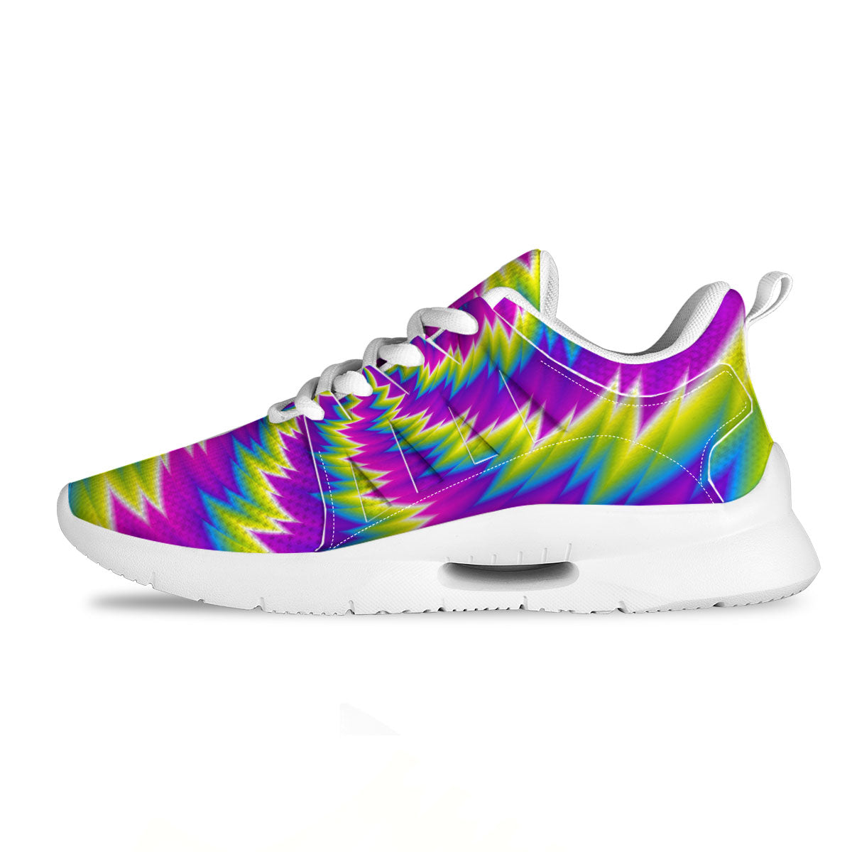Illusion Optical Psychedelic Radiant Tennis Shoes-grizzshop