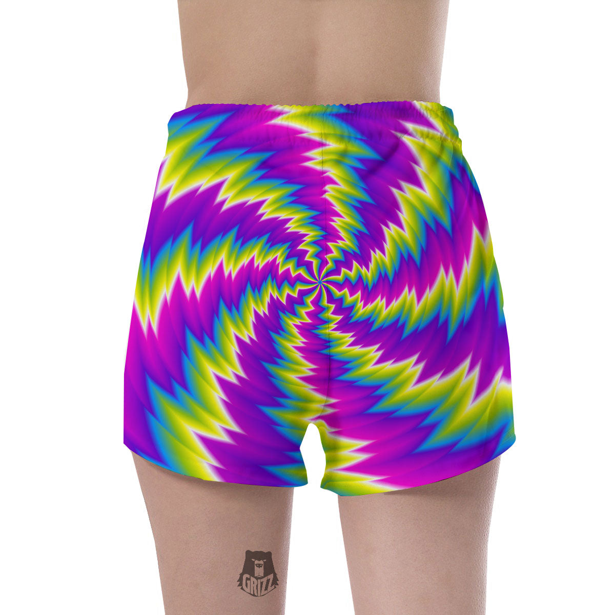 Illusion Optical Psychedelic Radiant Women's Shorts-grizzshop
