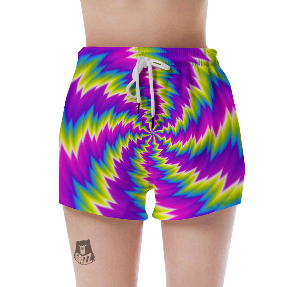 Illusion Optical Psychedelic Radiant Women's Shorts-grizzshop