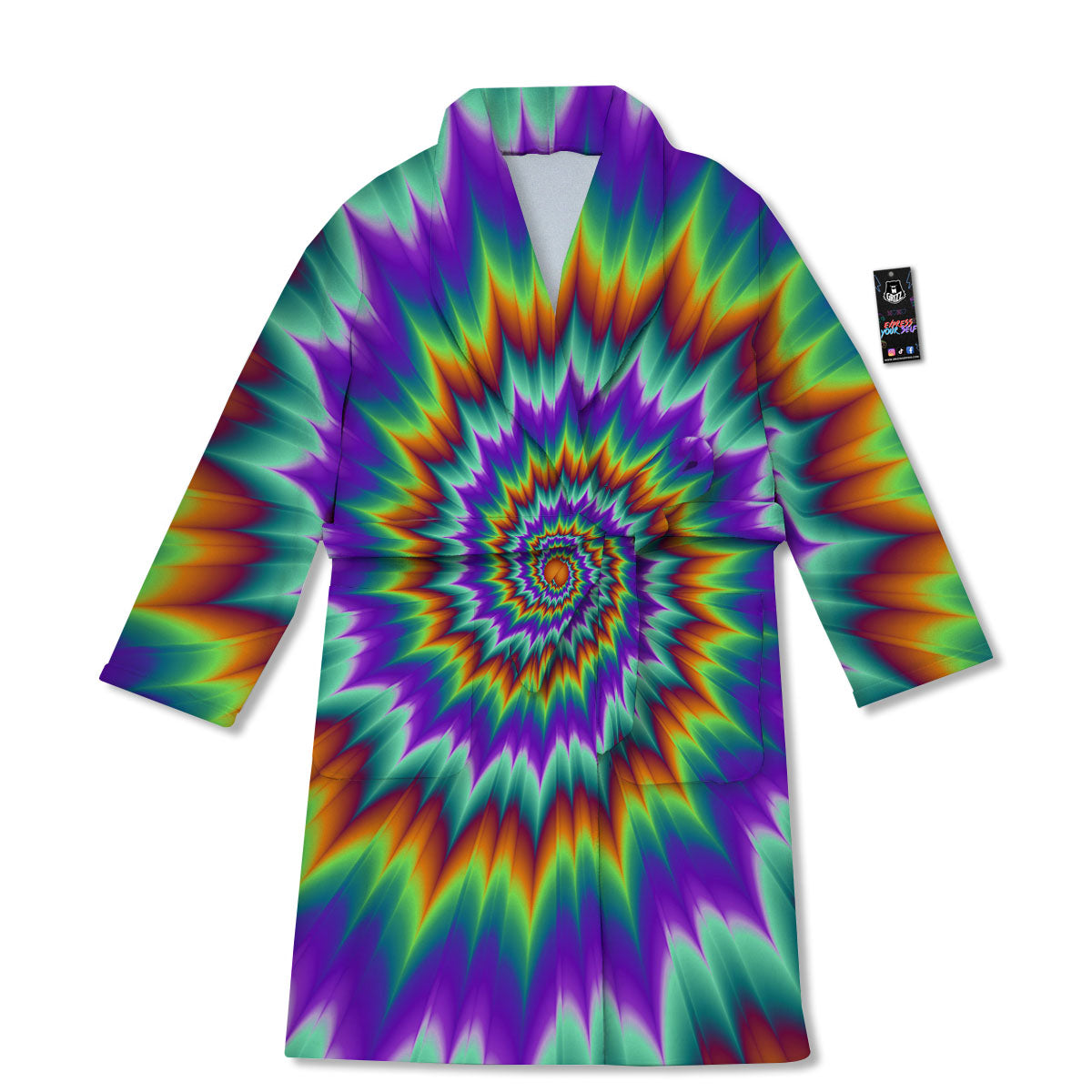 Illusion Optical Psychedelic Spiral Bathrobe-grizzshop