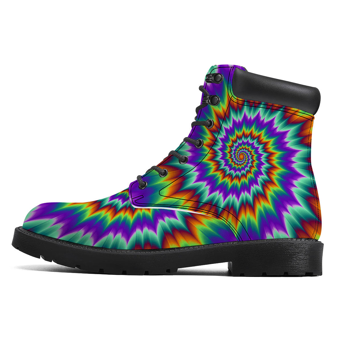 Illusion Optical Psychedelic Spiral Boots-grizzshop