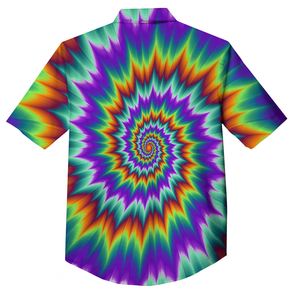 Illusion Optical Psychedelic Spiral Button Up Shirt-grizzshop