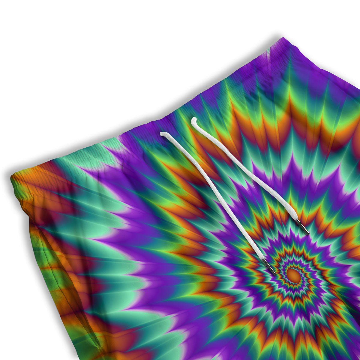 Illusion Optical Psychedelic Spiral Men's Athletic Shorts