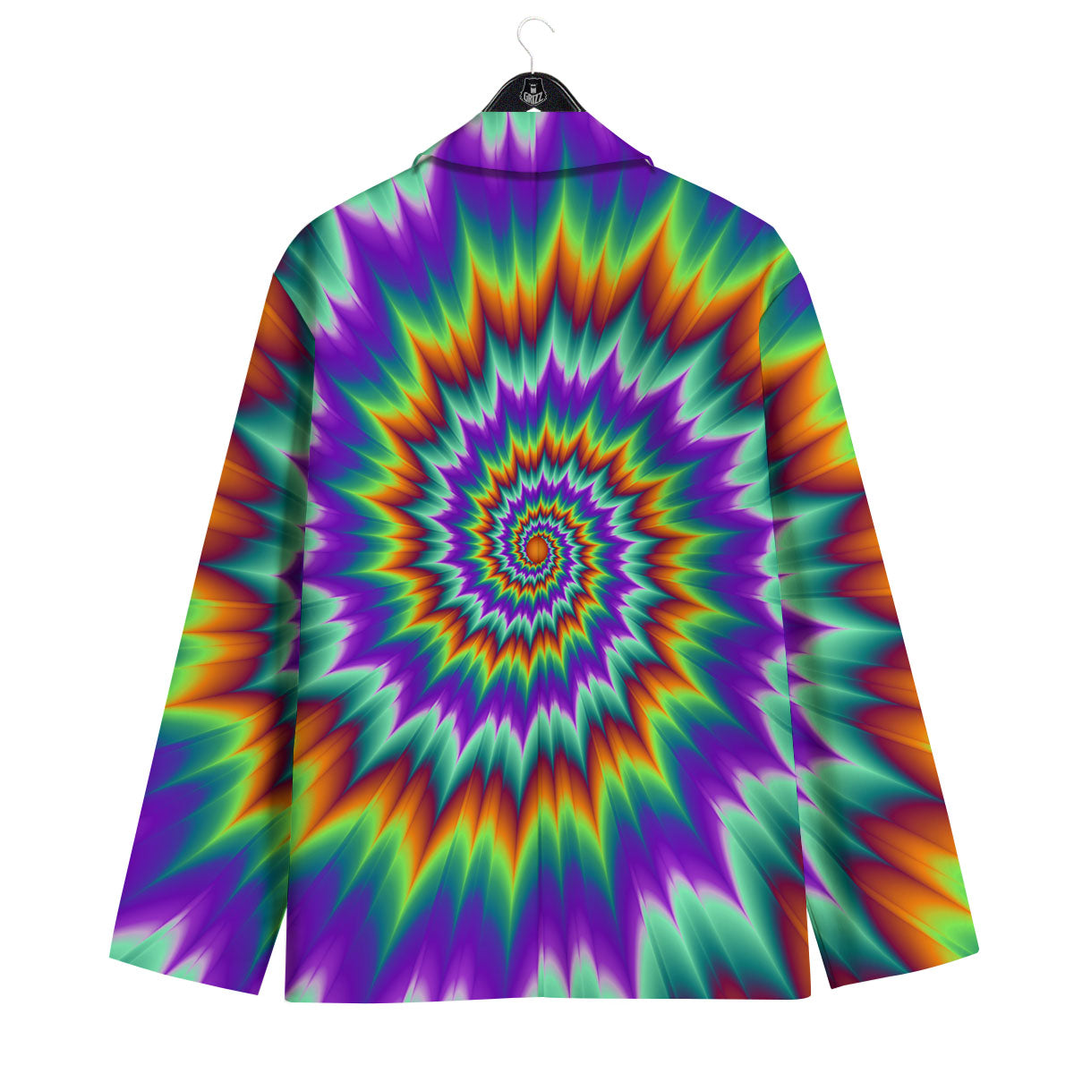 Illusion Optical Psychedelic Spiral Men's Sport Coat-grizzshop