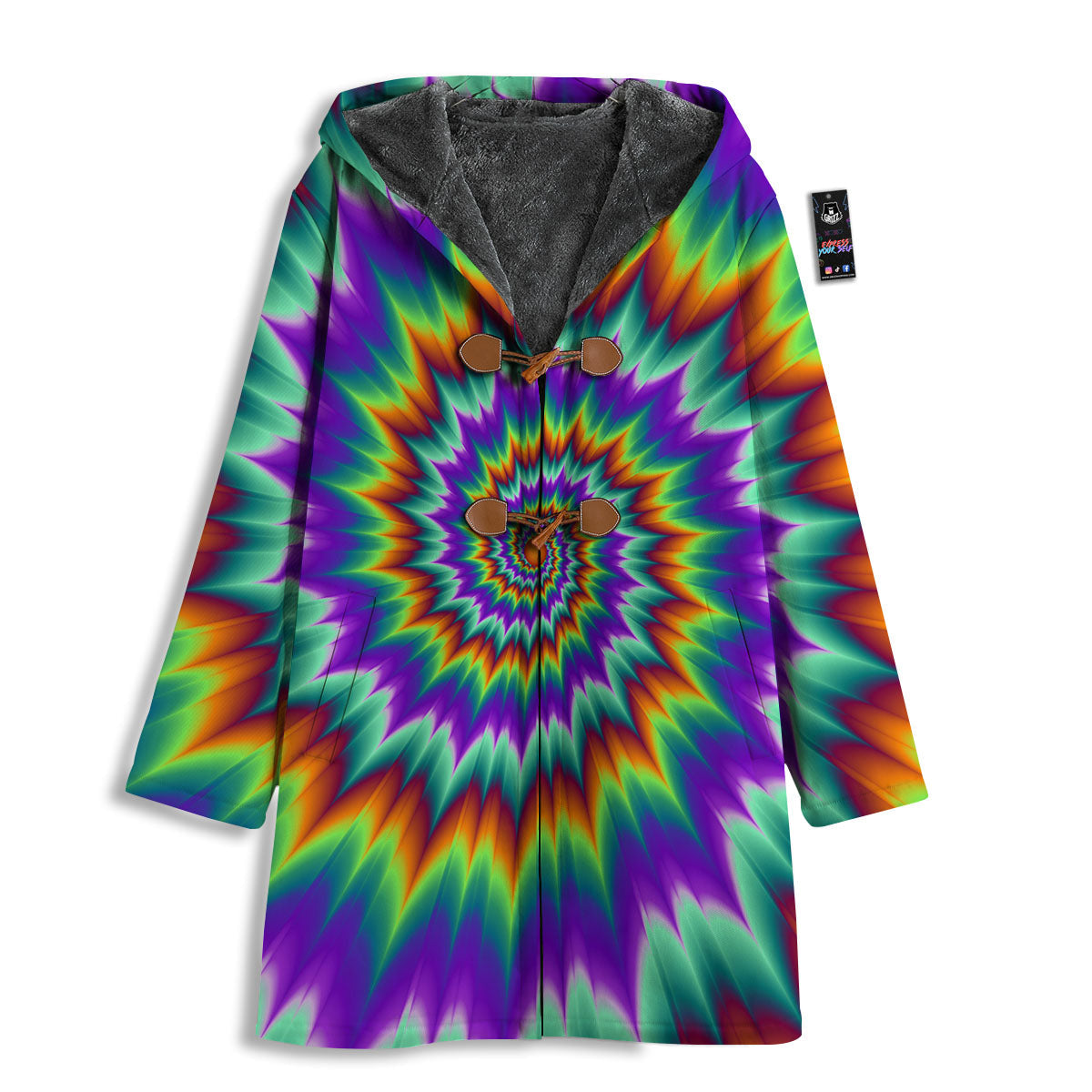 Illusion Optical Psychedelic Spiral Men's Windbreaker Jacket-grizzshop