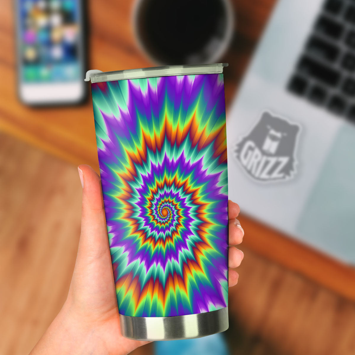 Illusion Optical Psychedelic Spiral Tumbler-grizzshop