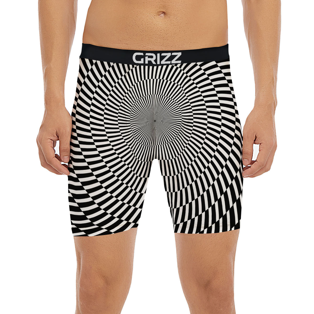 Illusion Optical Psychedelic Web Boxer Briefs-grizzshop