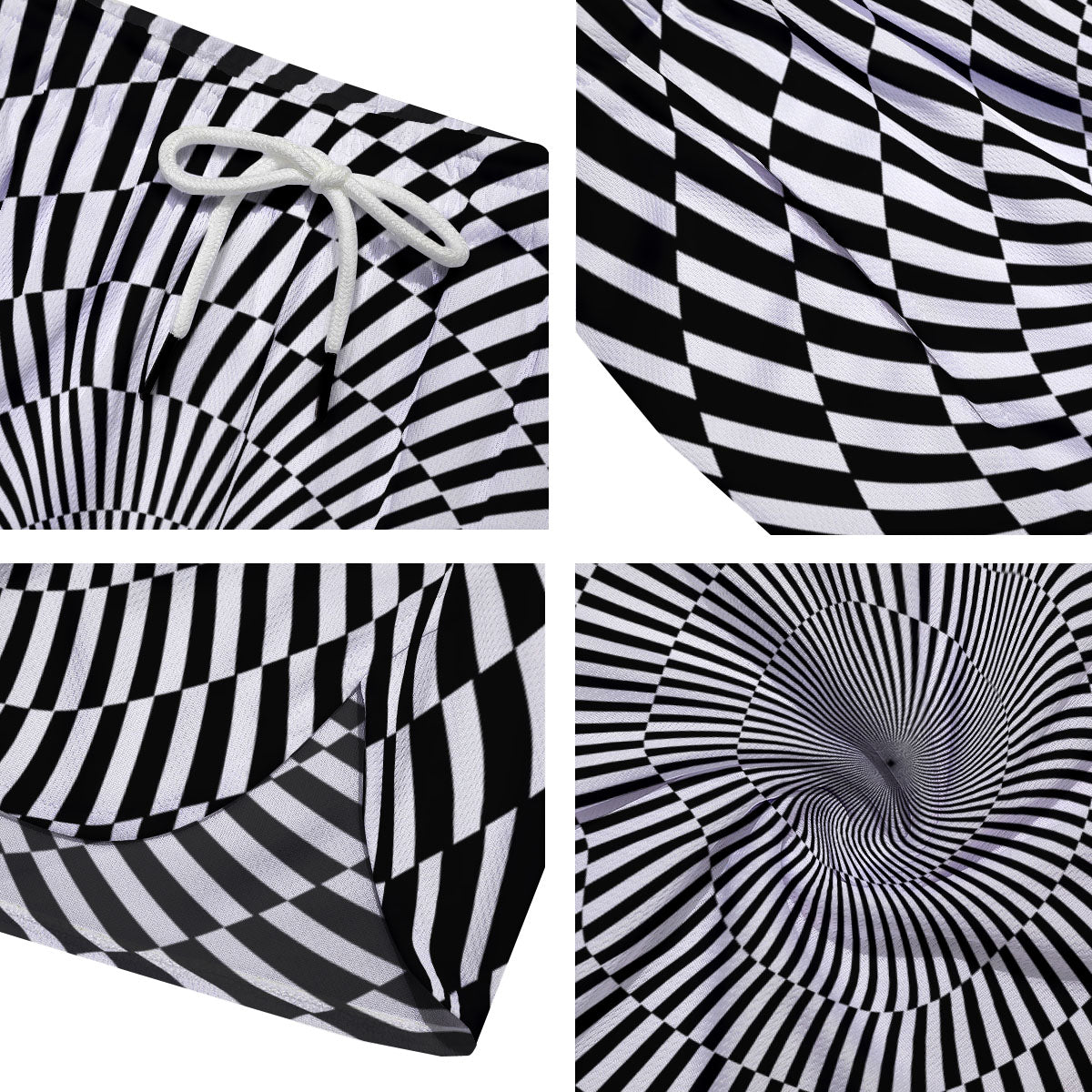 Illusion Optical Psychedelic Web Men's Running Shorts-grizzshop