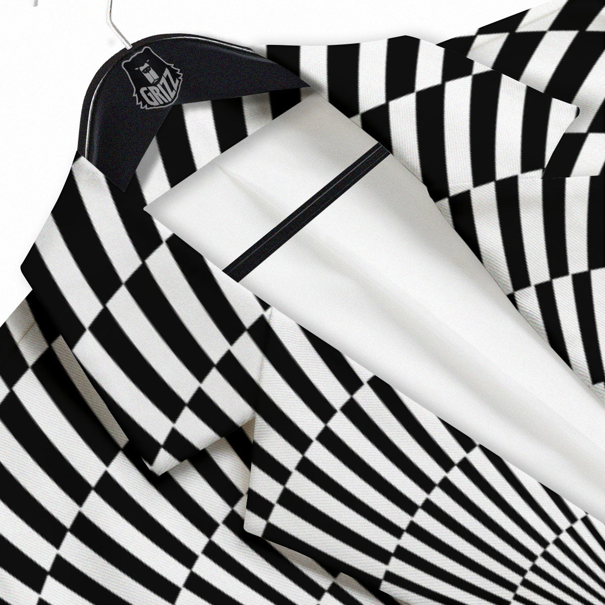 Illusion Optical Psychedelic Web Men's Sport Coat-grizzshop