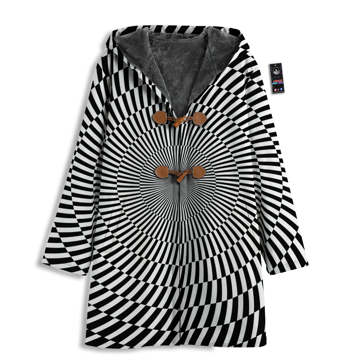 Illusion Optical Psychedelic Web Men's Windbreaker Jacket-grizzshop