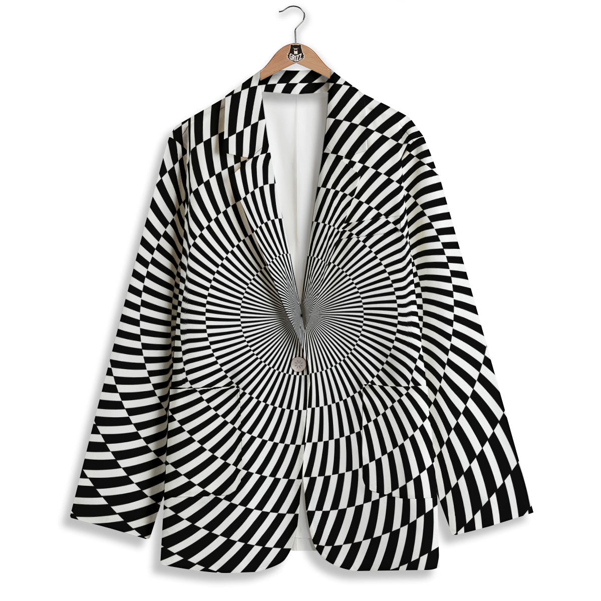 Illusion Optical Psychedelic Web Women's Blazer-grizzshop
