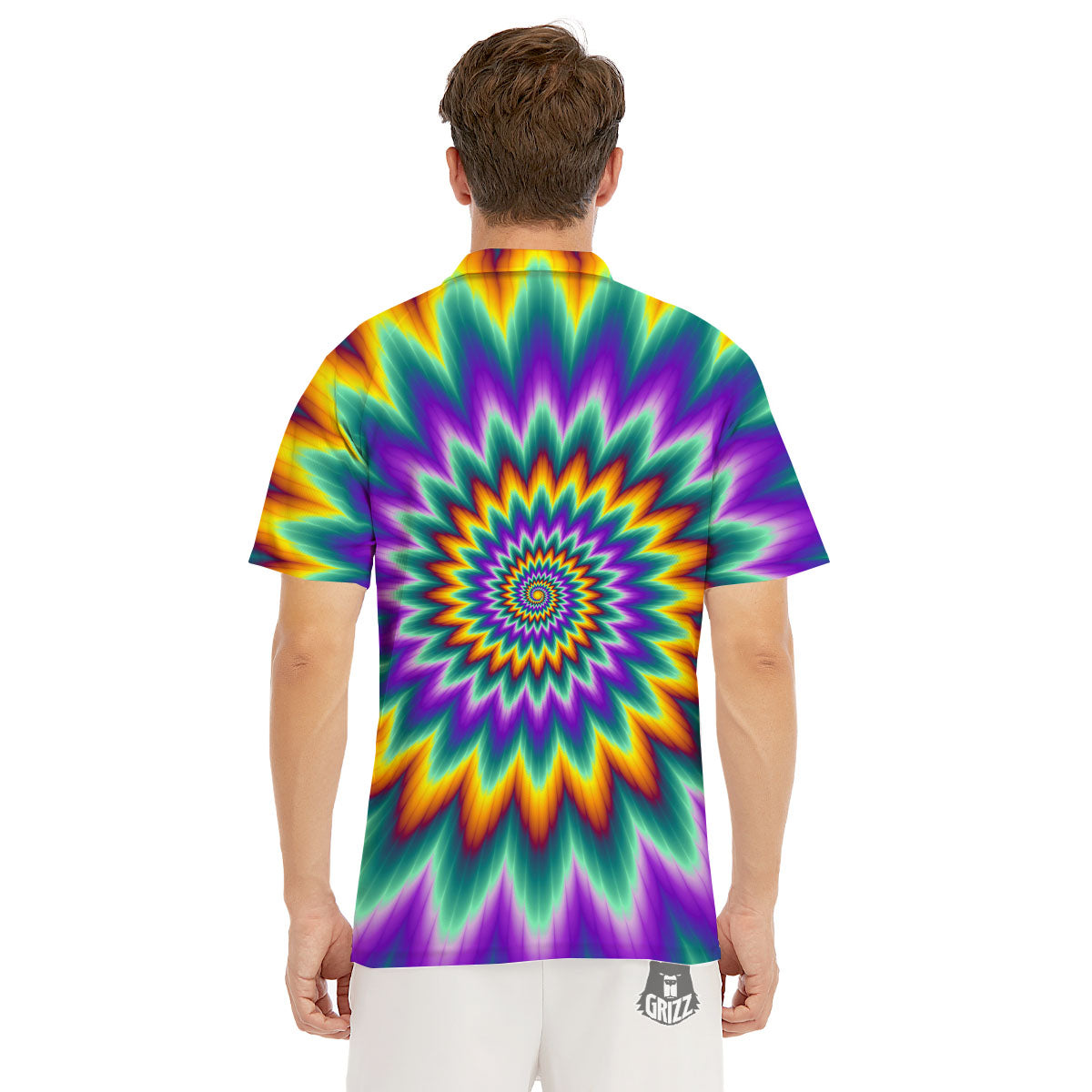 Illusion Optical Rave Psychedelic Men's Golf Shirts-grizzshop