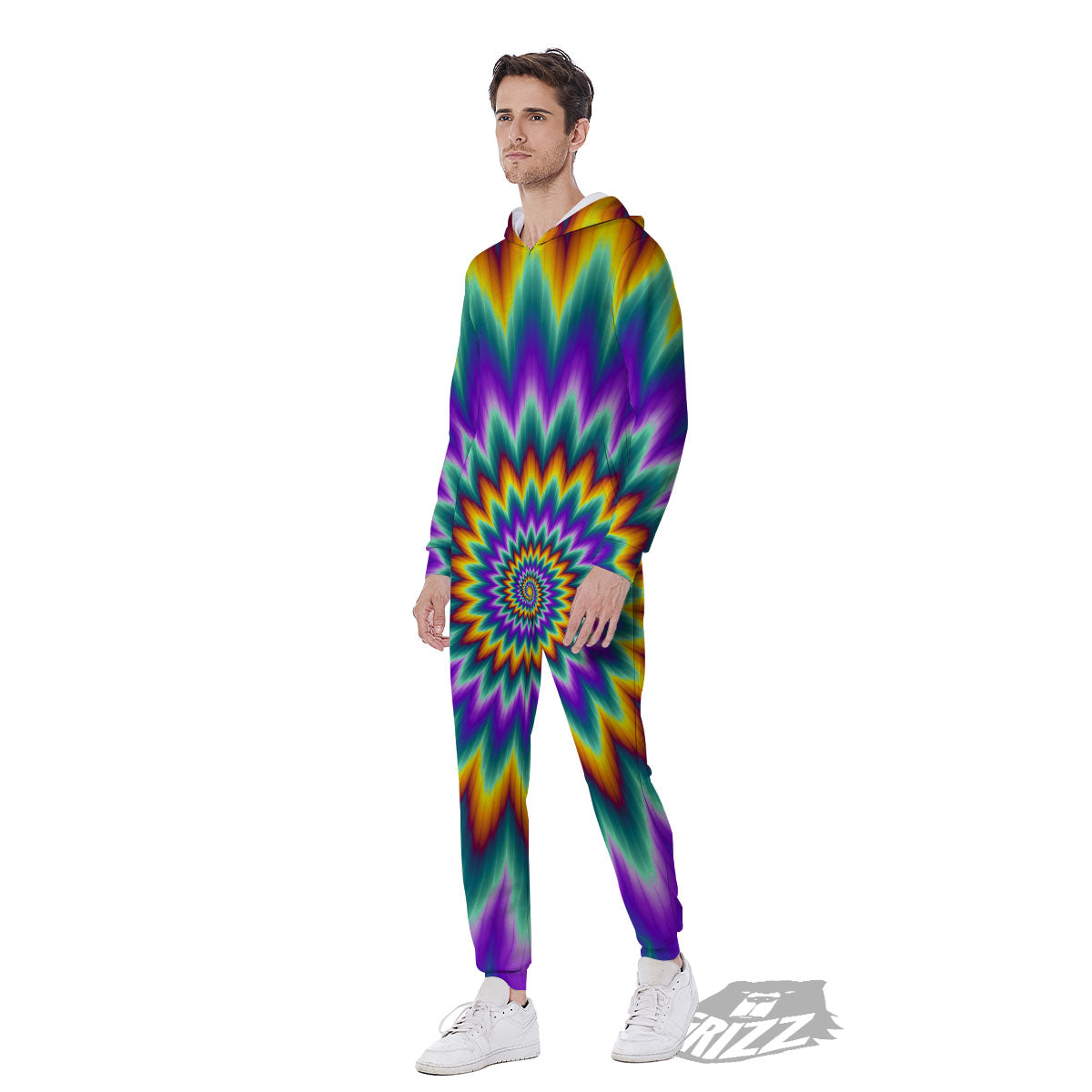 Illusion Optical Rave Psychedelic Men's Jumpsuit-grizzshop
