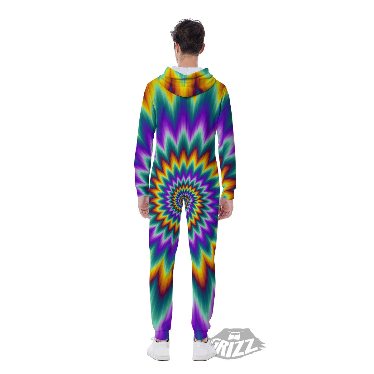 Illusion Optical Rave Psychedelic Men's Jumpsuit-grizzshop