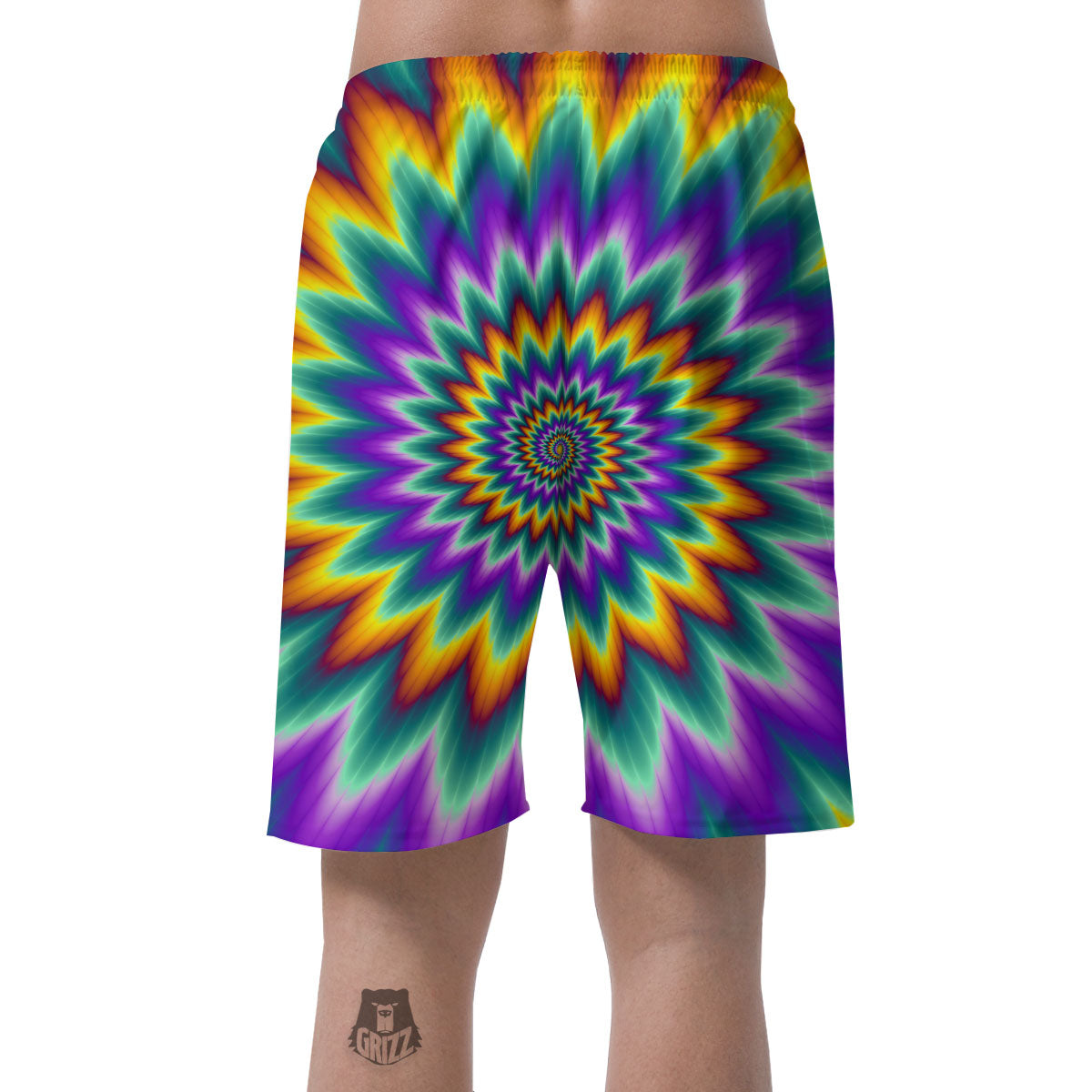 Illusion Optical Rave Psychedelic Men's Shorts-grizzshop