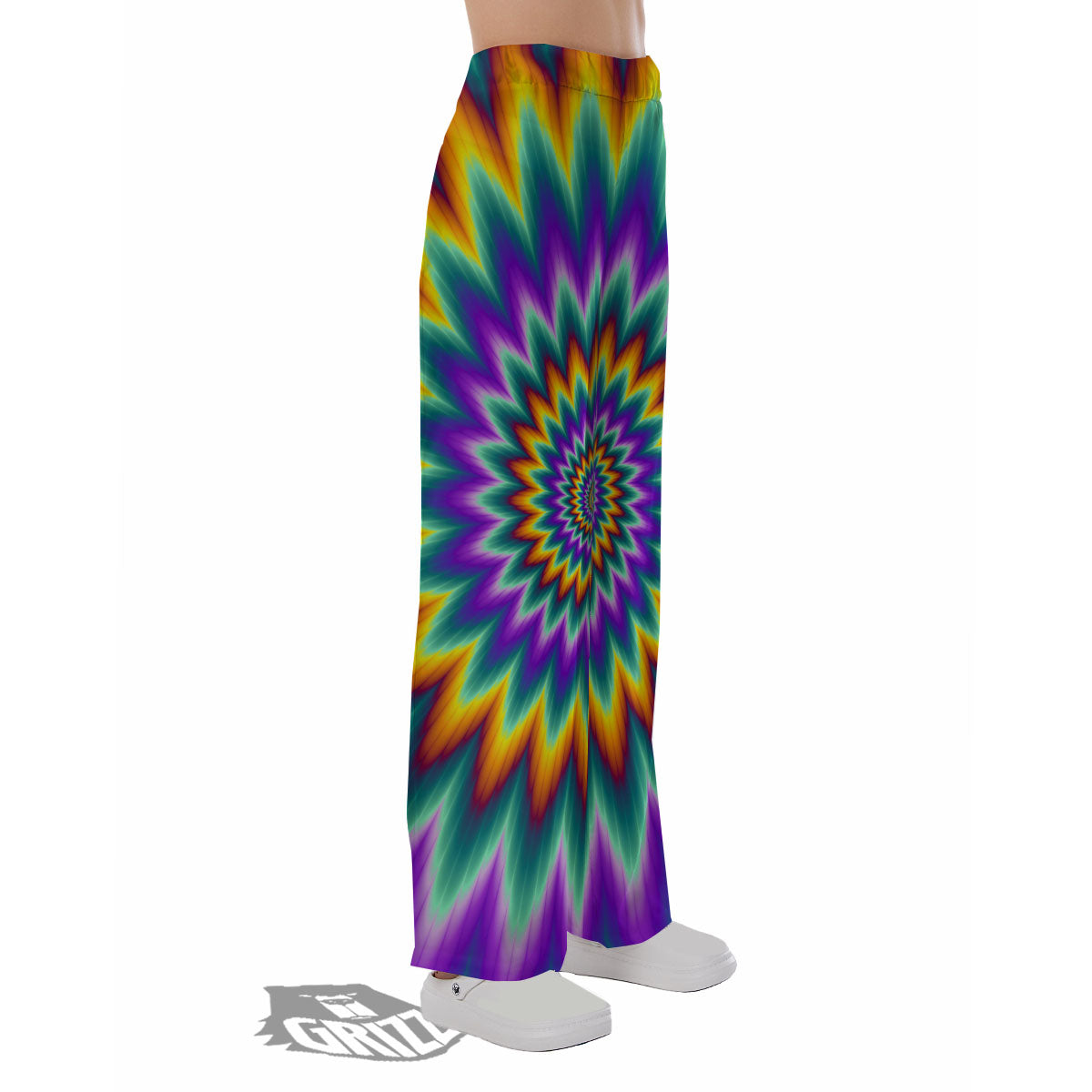 Illusion Optical Rave Psychedelic Pajama Pants-grizzshop