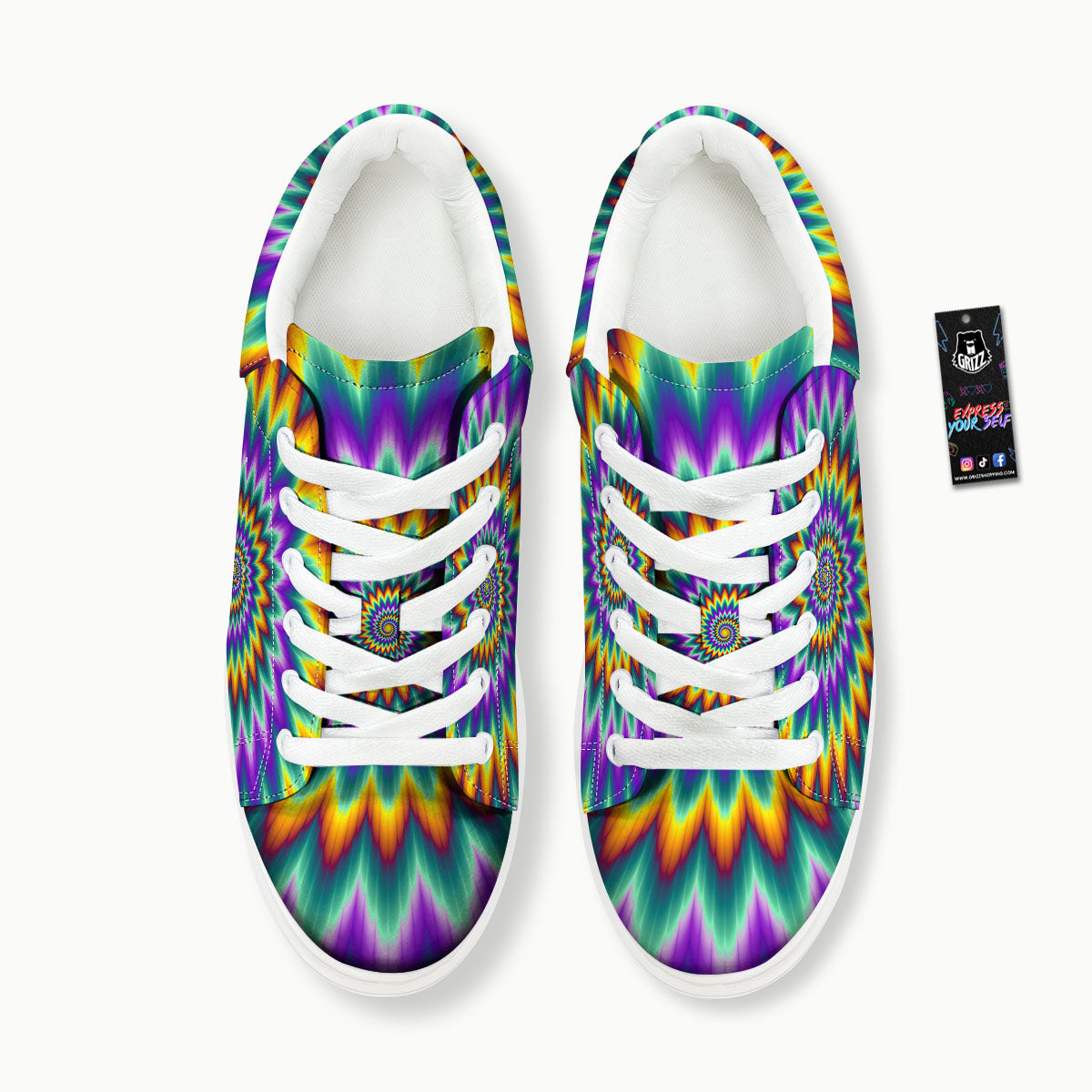 Illusion Optical Rave Psychedelic Platform Shoes-grizzshop