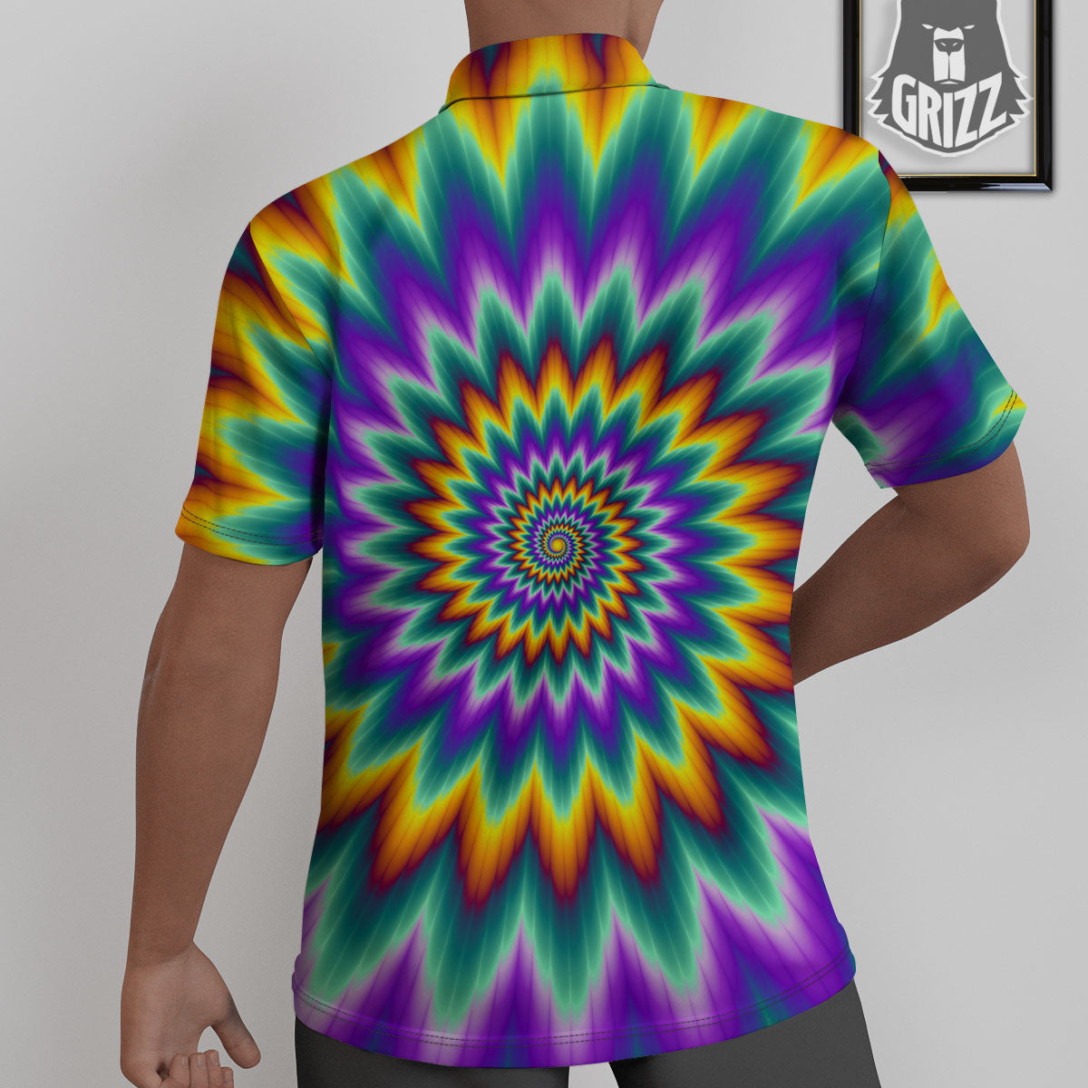 Illusion Optical Rave Psychedelic Untucked Shirts-grizzshop