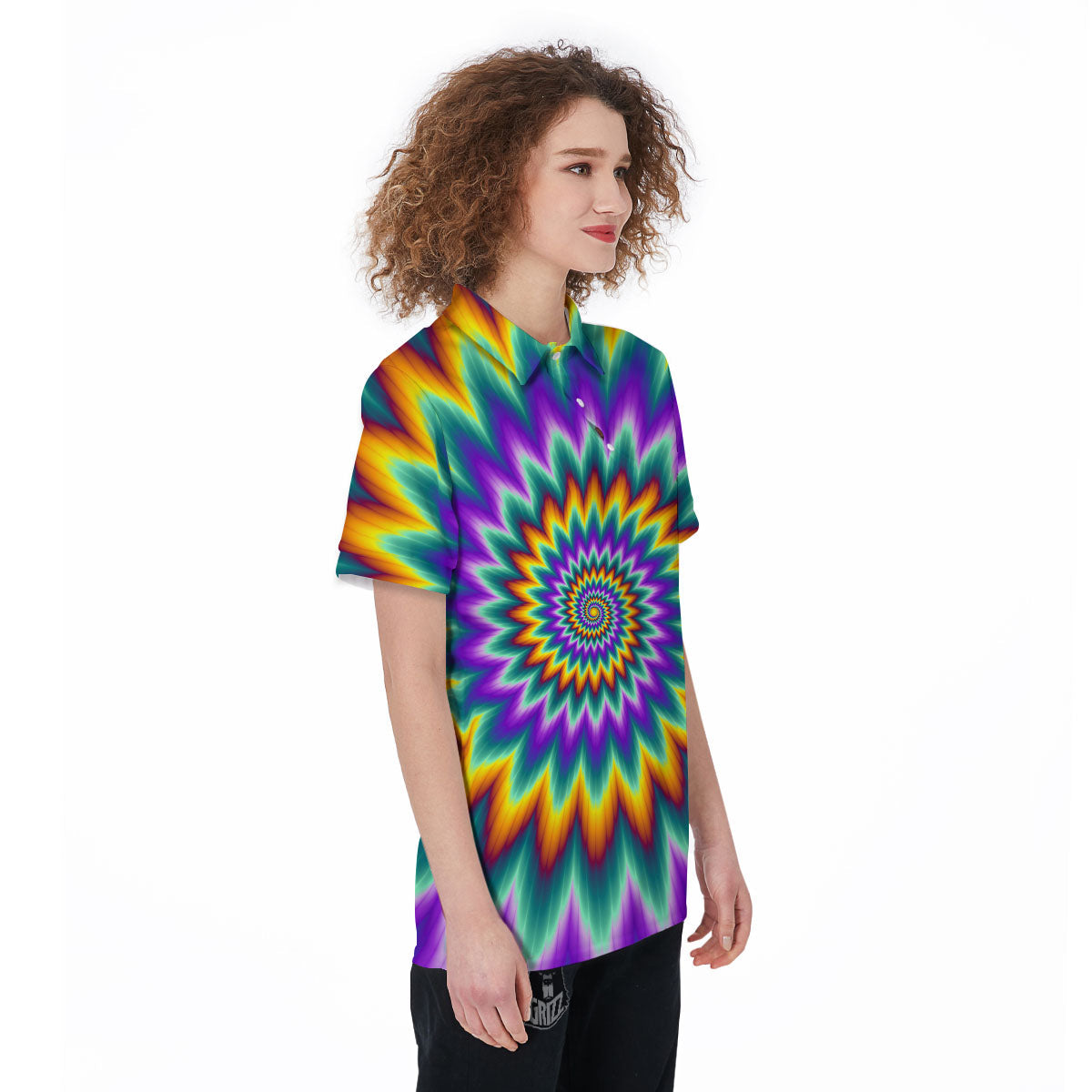 Illusion Optical Rave Psychedelic Women's Golf Shirts-grizzshop