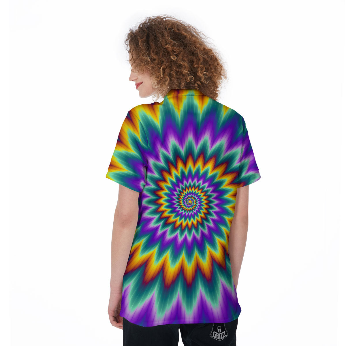 Illusion Optical Rave Psychedelic Women's Golf Shirts-grizzshop