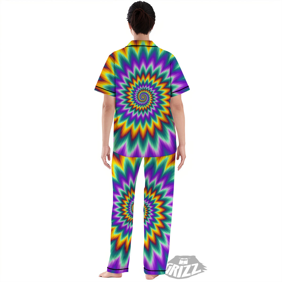 Illusion Optical Rave Psychedelic Women's Pajamas Set-grizzshop