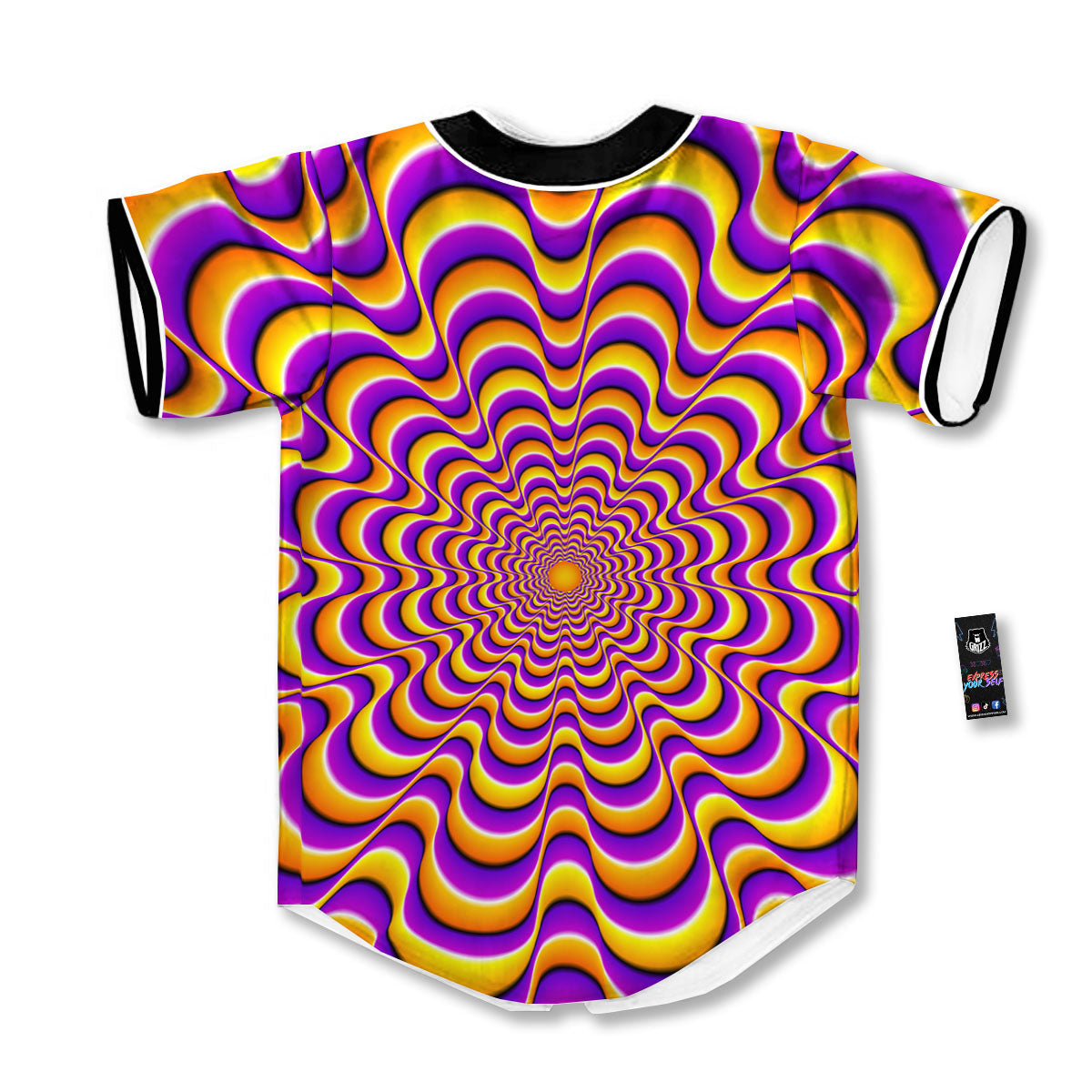 Illusion Optical Wave Psychedelic Baseball Jersey-grizzshop