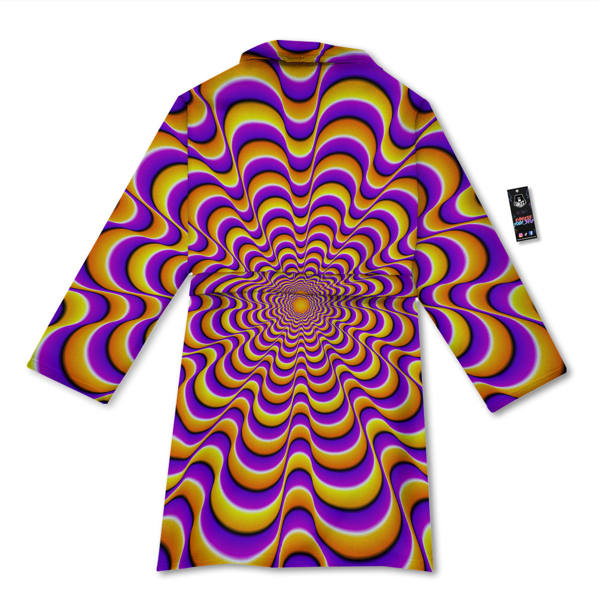 Illusion Optical Wave Psychedelic Bathrobe-grizzshop