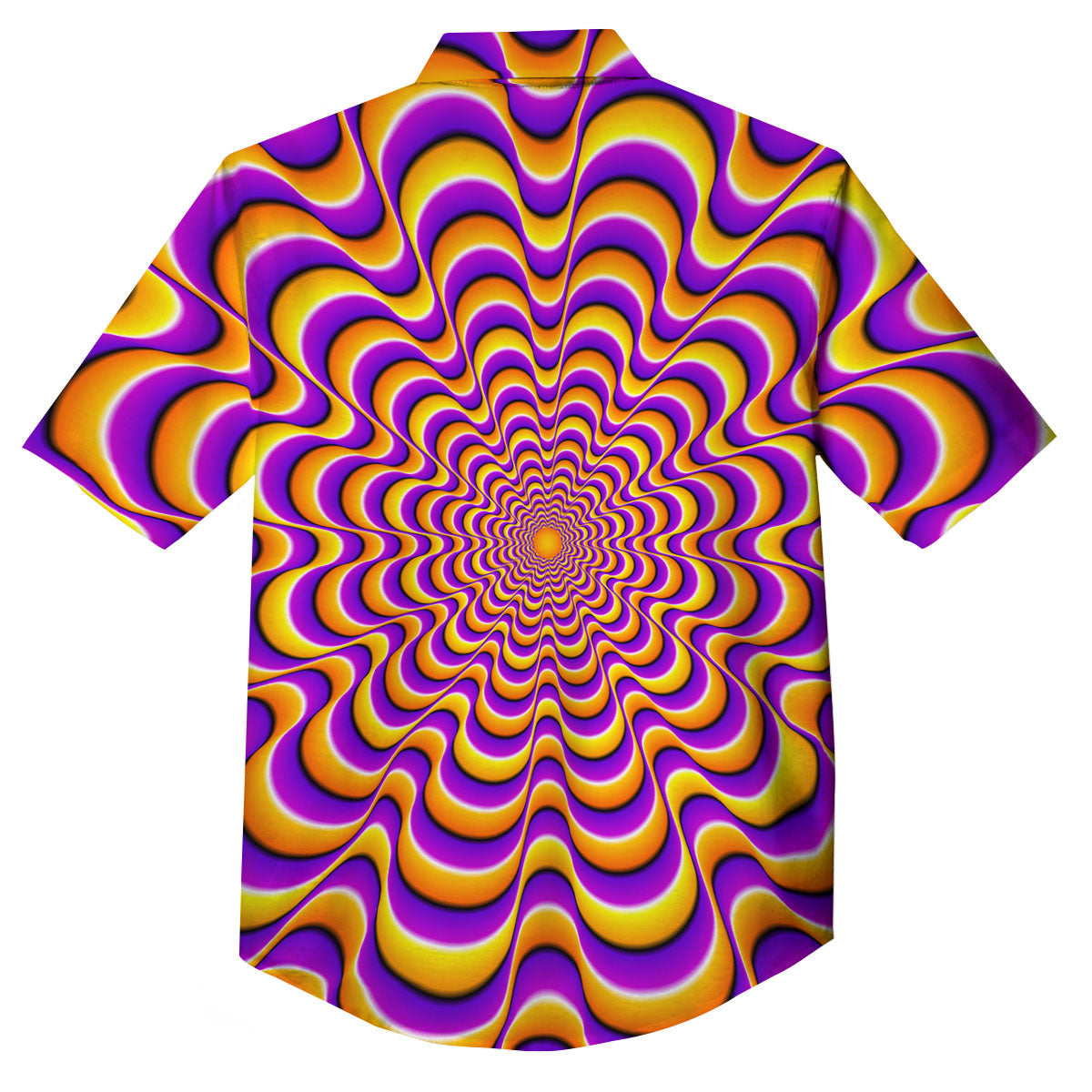 Illusion Optical Wave Psychedelic Button Up Shirt-grizzshop