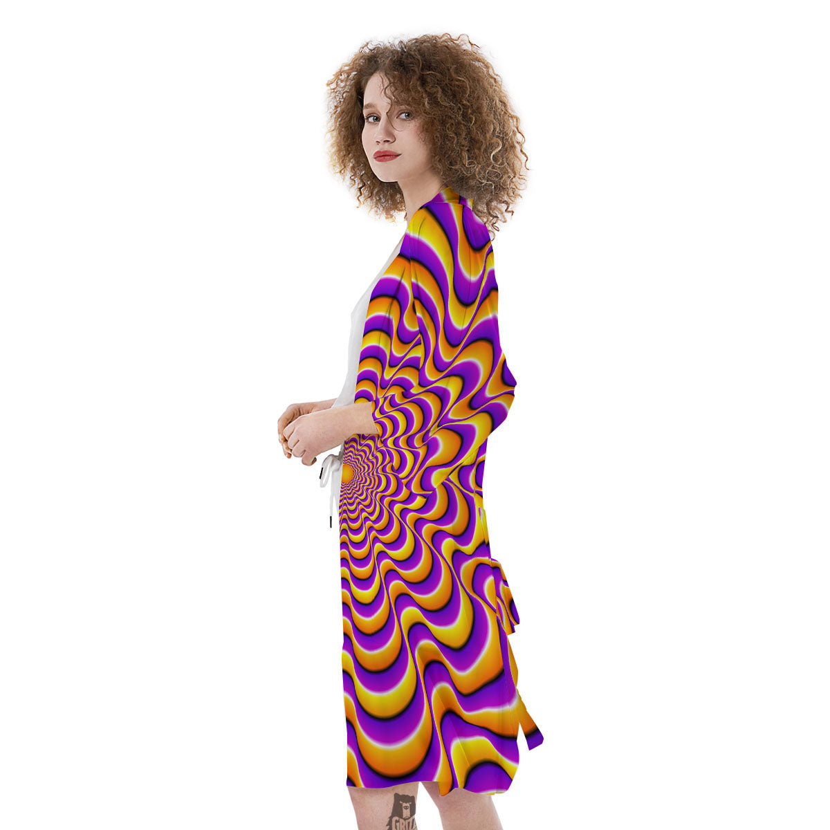 Illusion Optical Wave Psychedelic Kimono-grizzshop