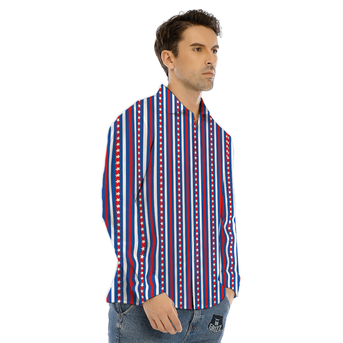 Illusion Optical Wave Psychedelic Men's Dress Shirts-grizzshop