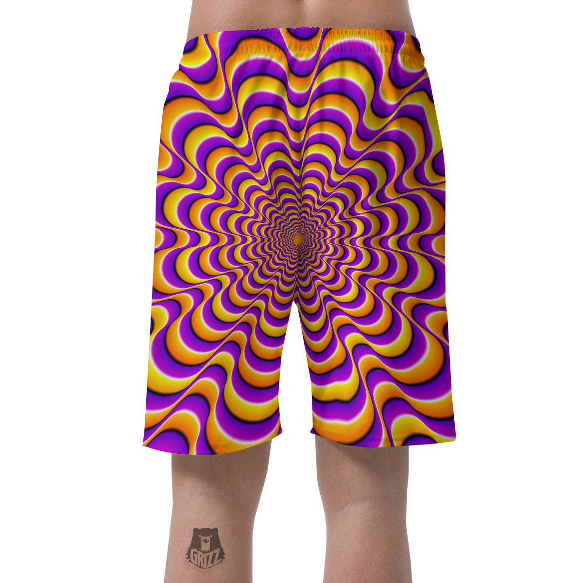Illusion Optical Wave Psychedelic Men's Shorts-grizzshop