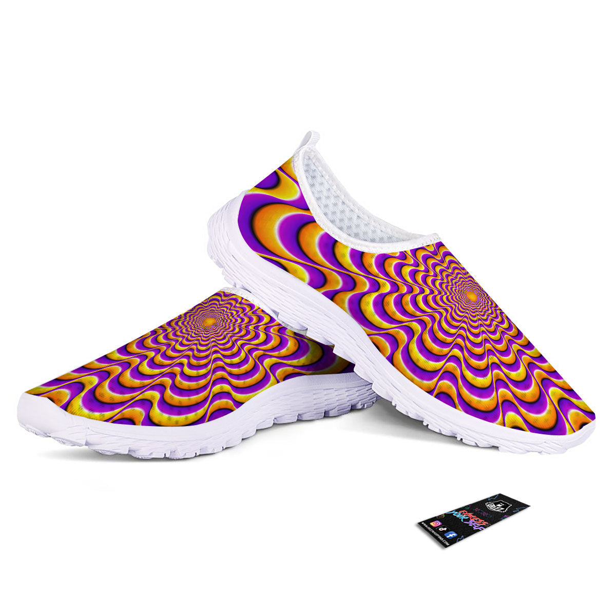 Illusion Optical Wave Psychedelic Nurse Shoes-grizzshop