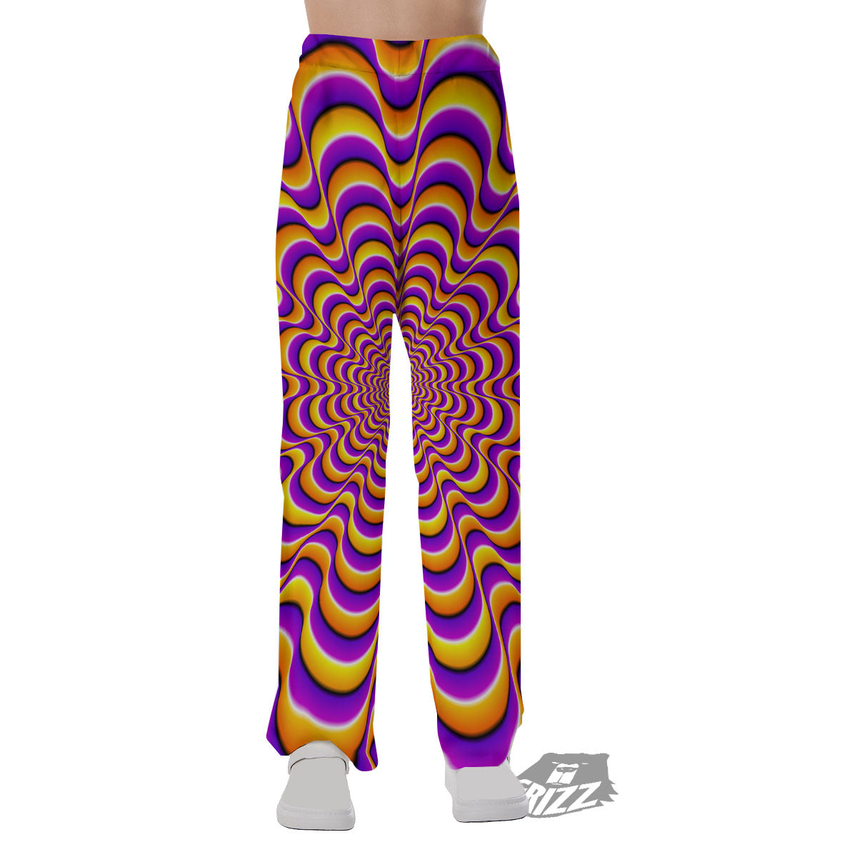 Illusion Optical Wave Psychedelic Pajama Pants-grizzshop