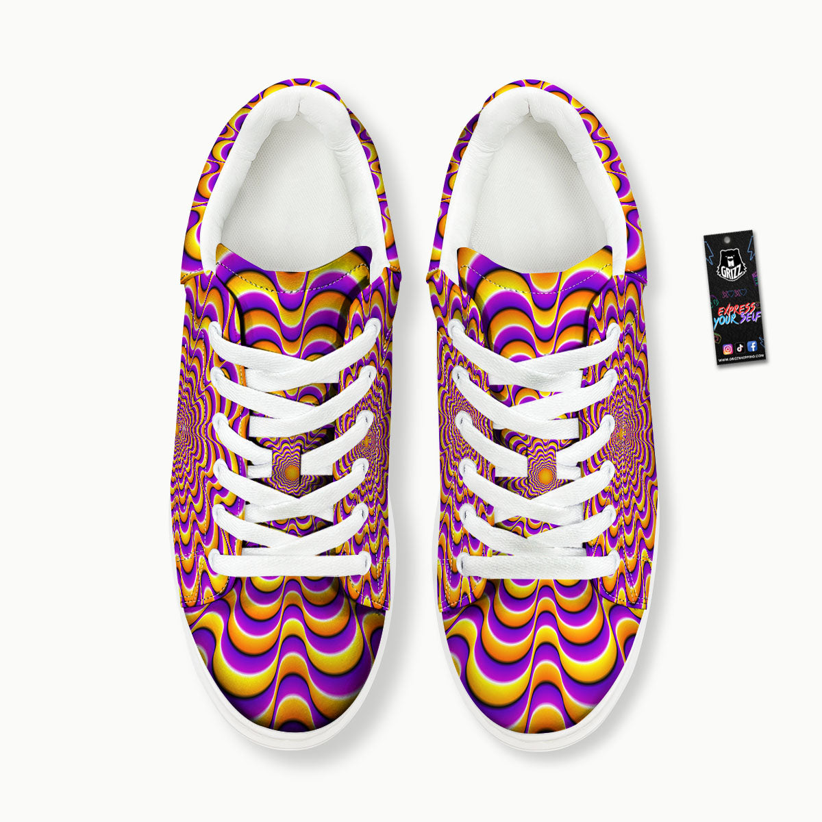 Illusion Optical Wave Psychedelic Platform Shoes-grizzshop