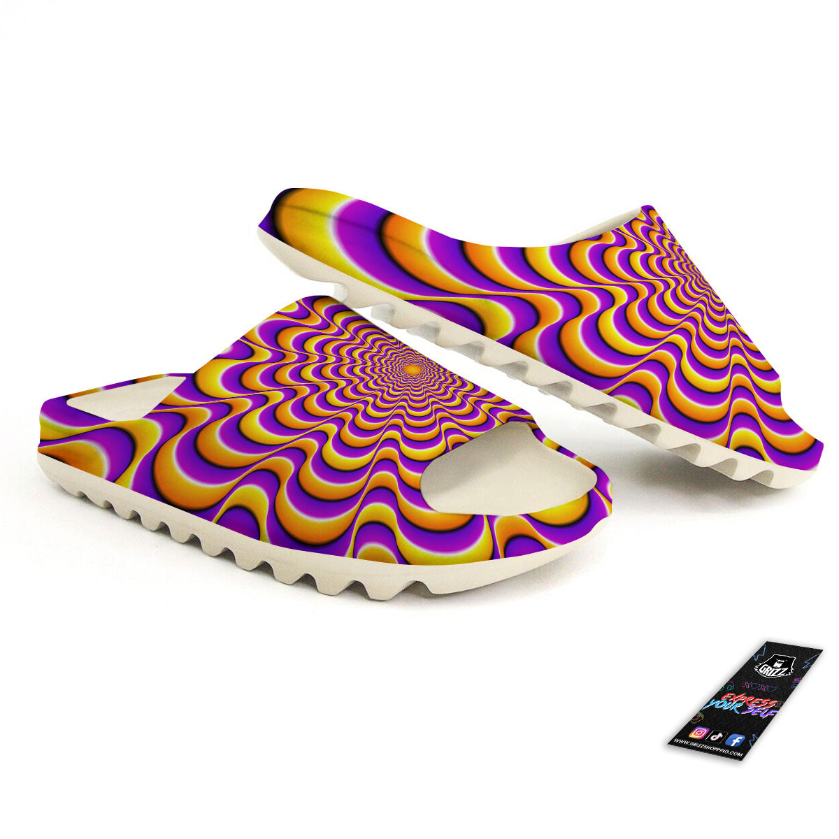 Illusion Optical Wave Psychedelic Sandals-grizzshop