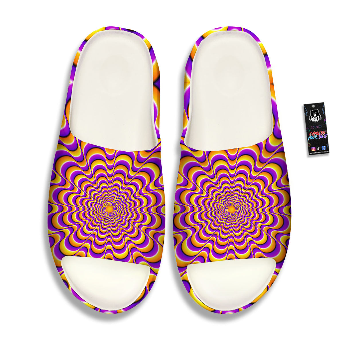Illusion Optical Wave Psychedelic Sandals-grizzshop
