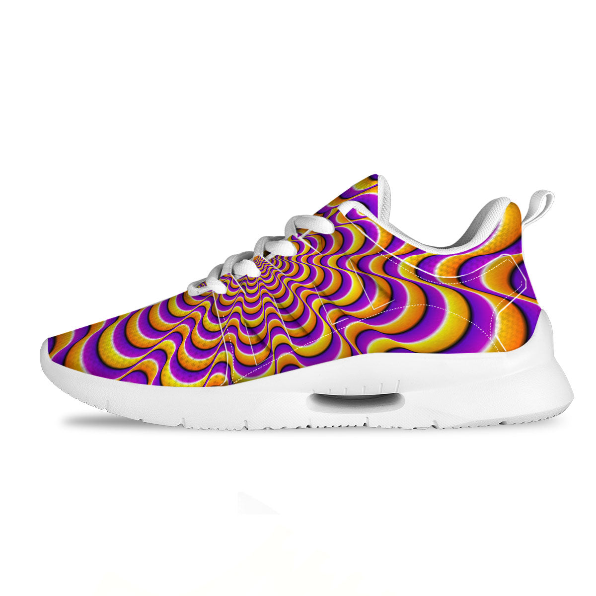 Illusion Optical Wave Psychedelic Tennis Shoes-grizzshop