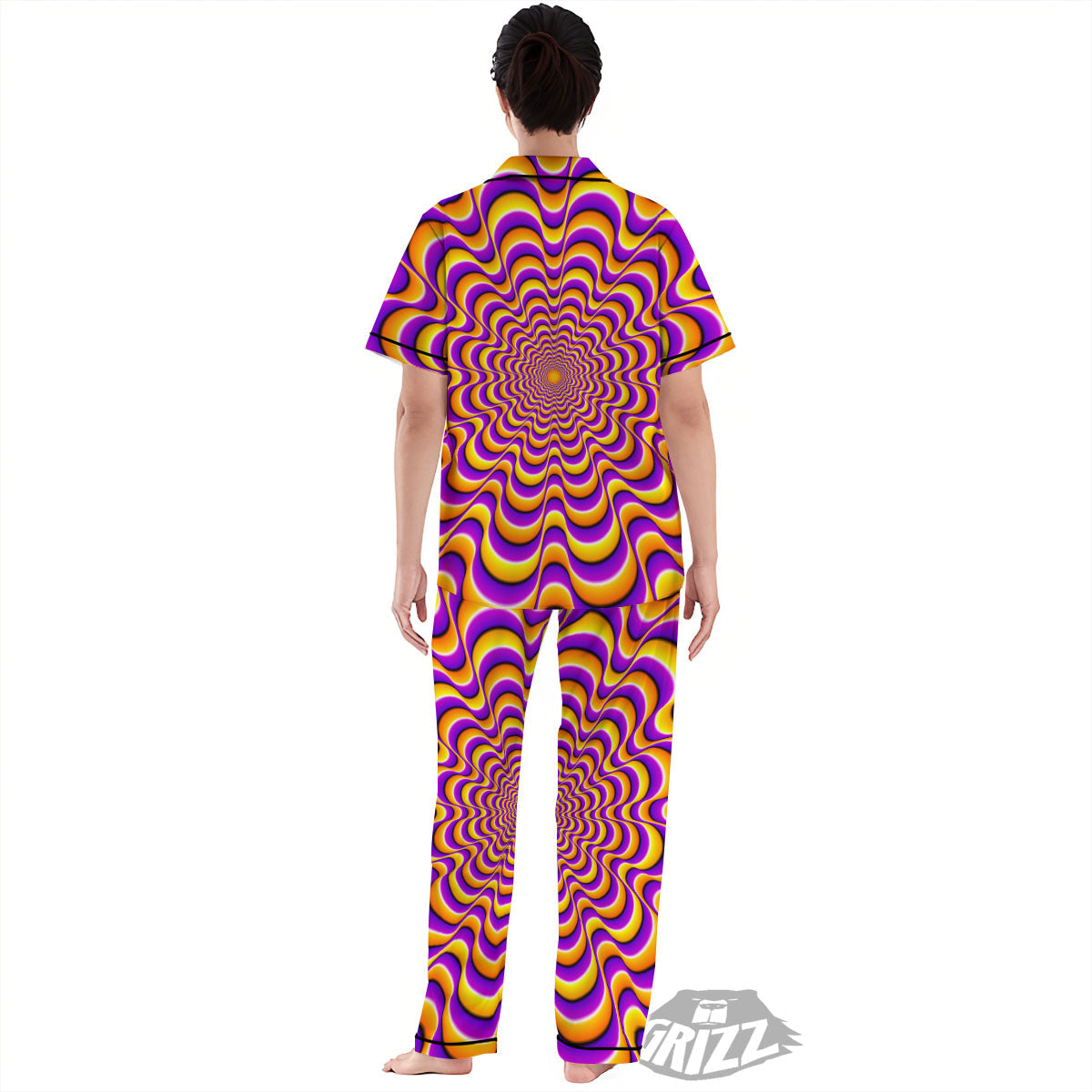 Illusion Optical Wave Psychedelic Women's Pajamas Set-grizzshop
