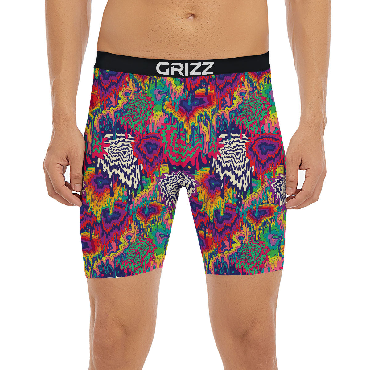 Illusion Psychedelic Print Pattern Boxer Briefs-grizzshop