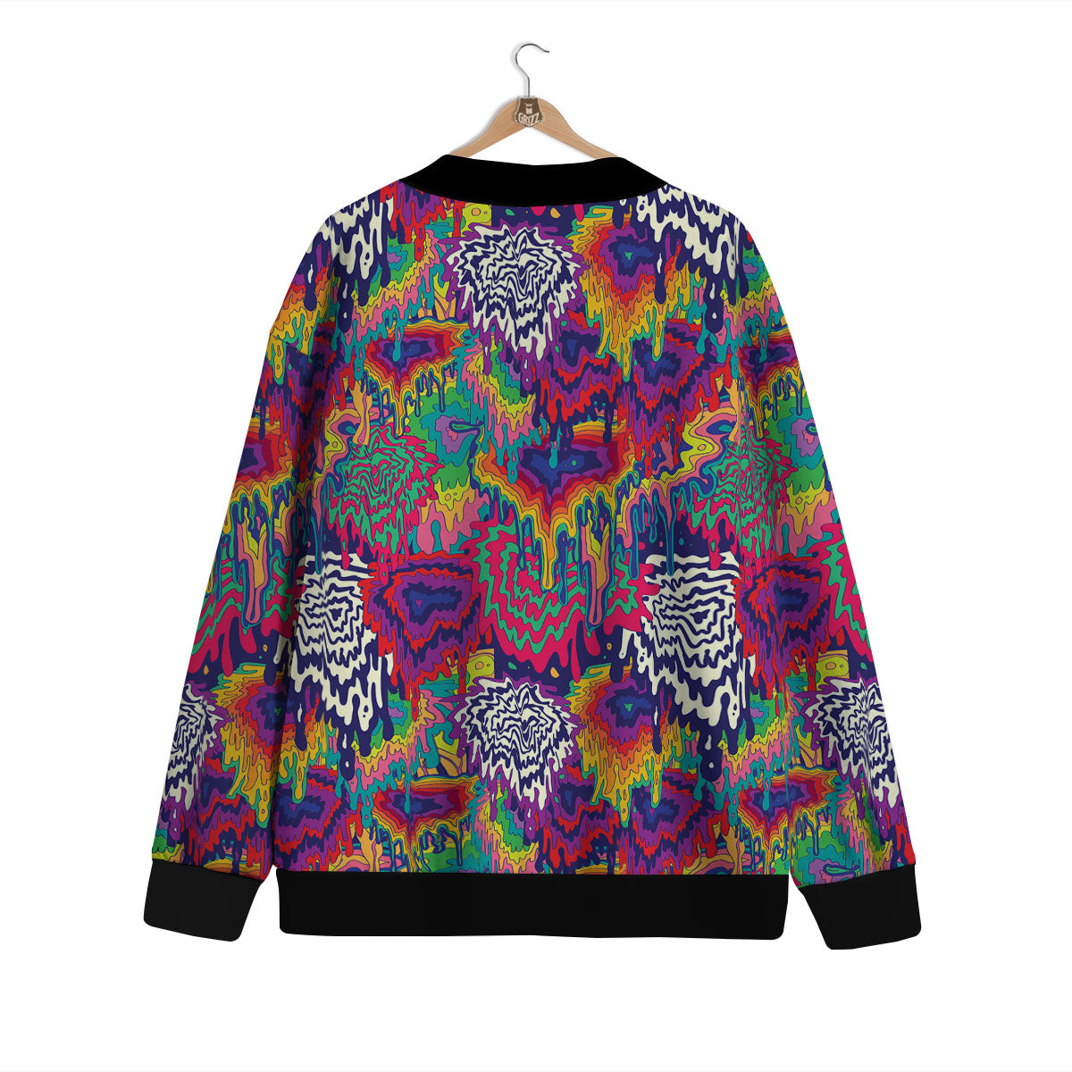 Illusion Psychedelic Print Pattern Cardigan-grizzshop