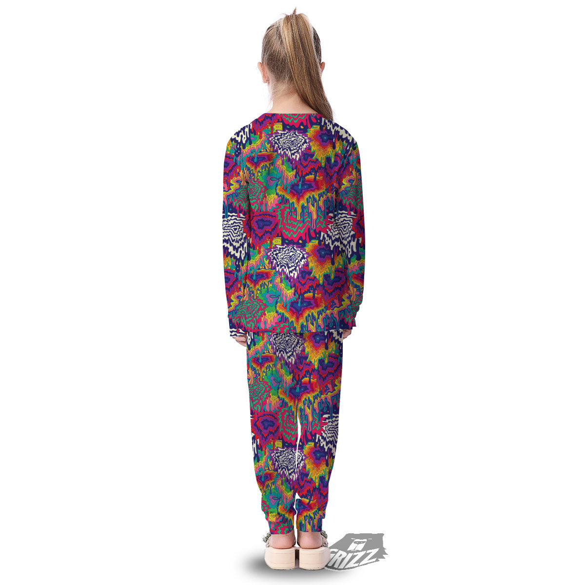 Illusion Psychedelic Print Pattern Kid's Pajamas-grizzshop