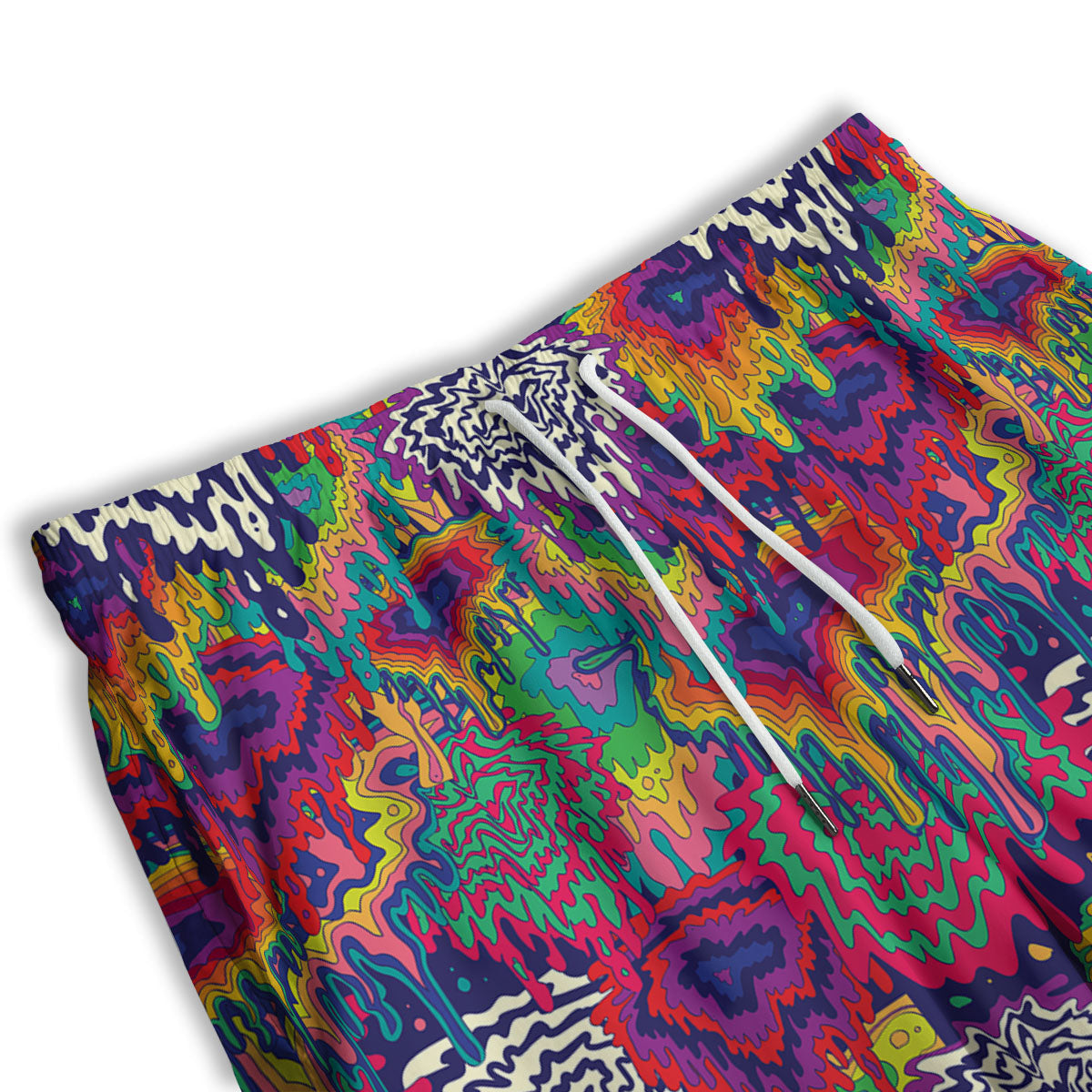 Illusion Psychedelic Print Pattern Men's Athletic Shorts