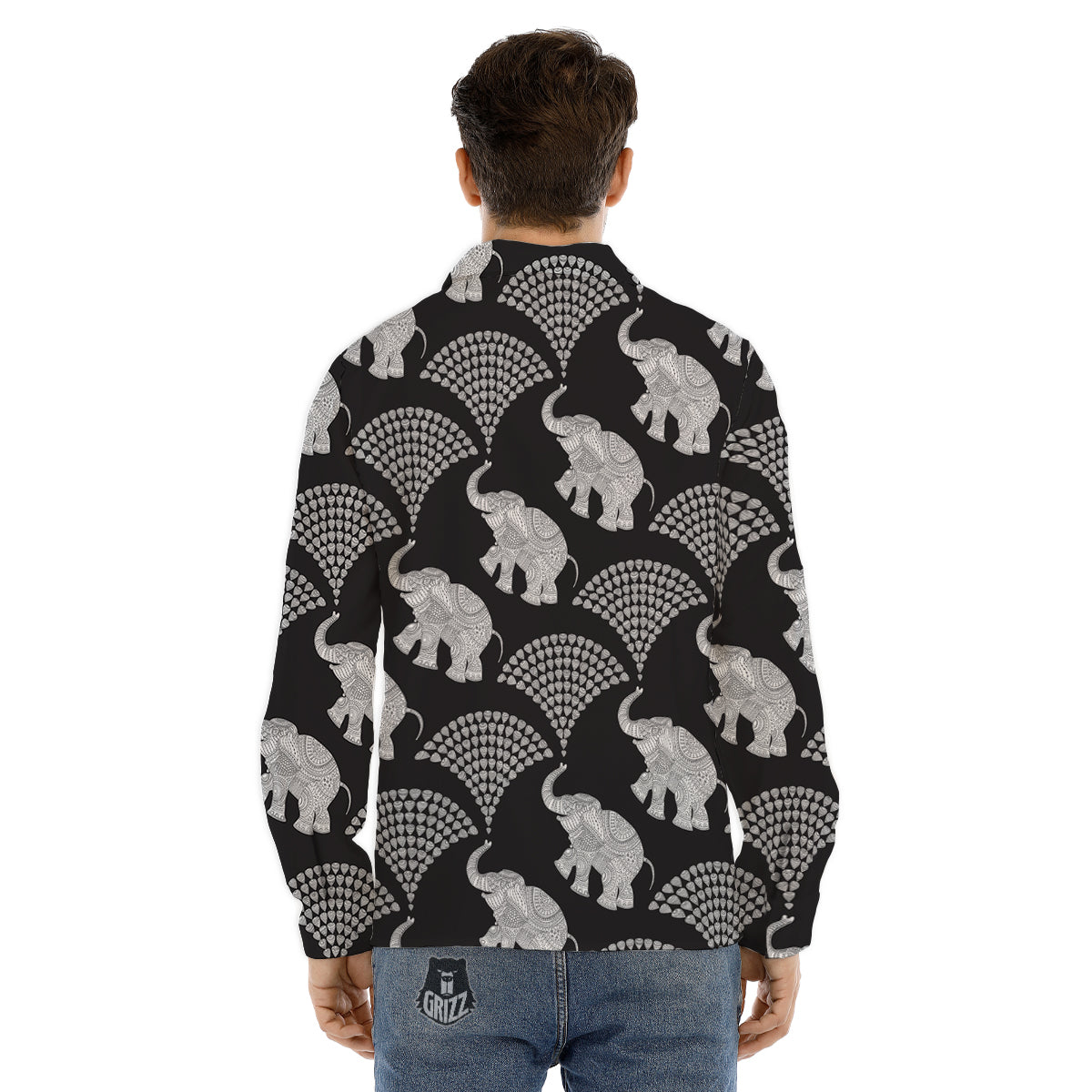 Illusion Psychedelic Print Pattern Men's Dress Shirts-grizzshop