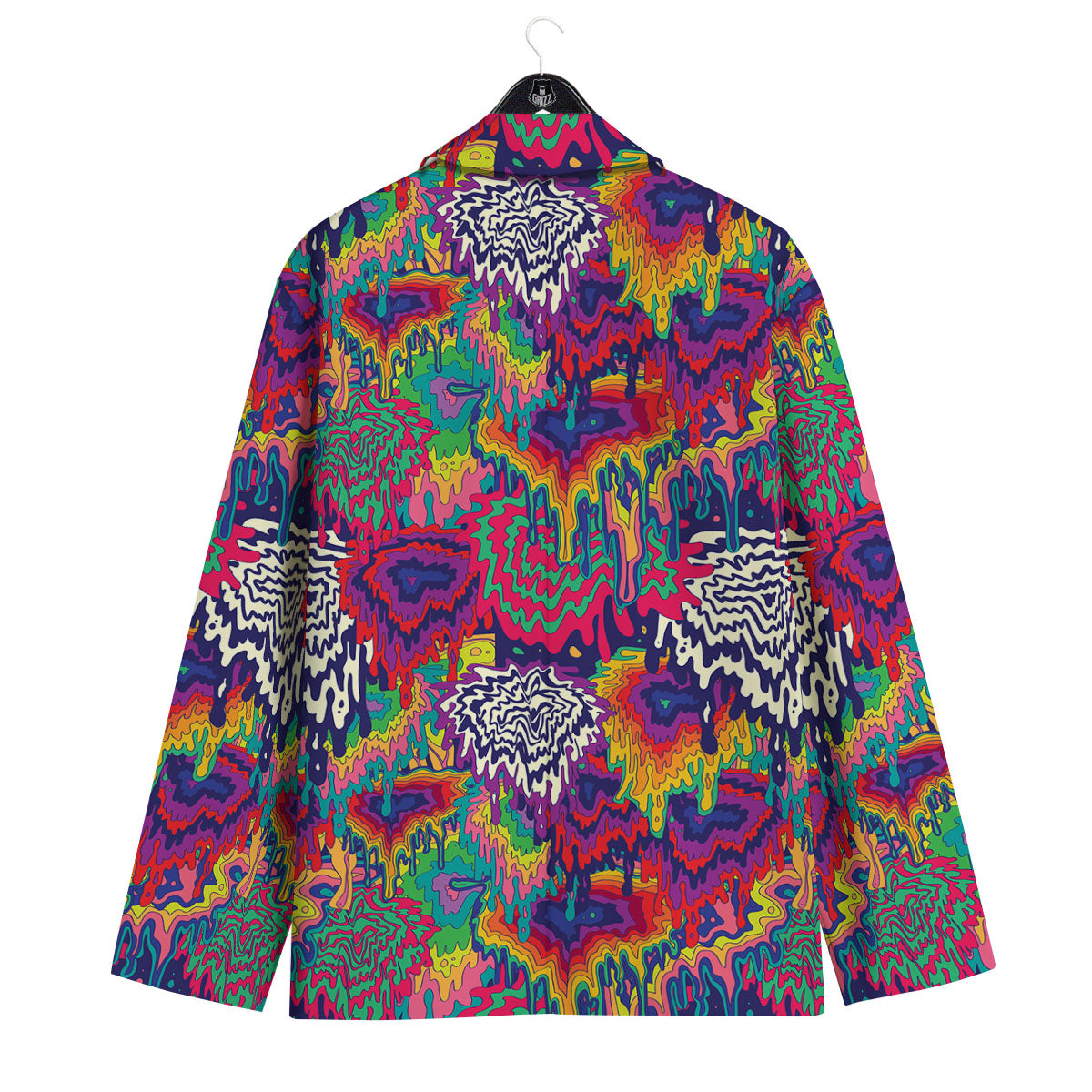 Illusion Psychedelic Print Pattern Men's Sport Coat-grizzshop